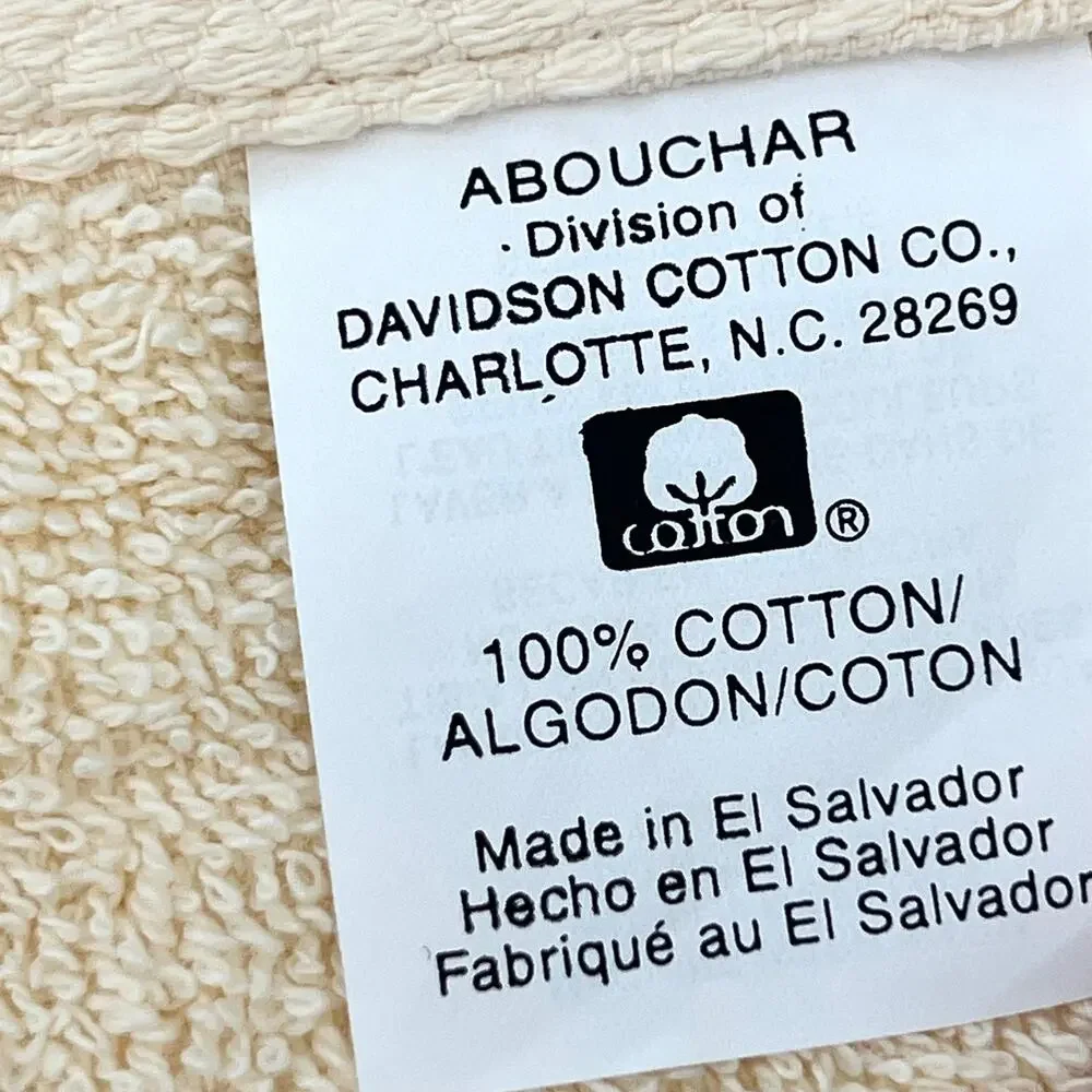 NWOT Vintage Abouchar animal print border 3 towels set. Bath hand and wash rug
